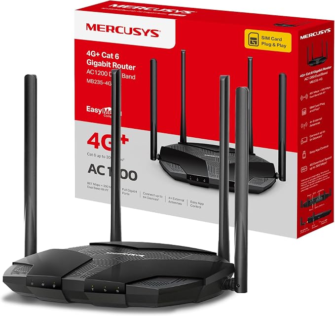 MERCUSYS MB235-4G Routeur Wi-Fi AC1200