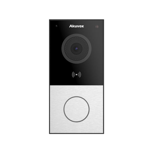 Interphone vidéo SIP ultra compact avec 1 bouton, caméra grand angle 123° et 2 MP - SECUROTOP