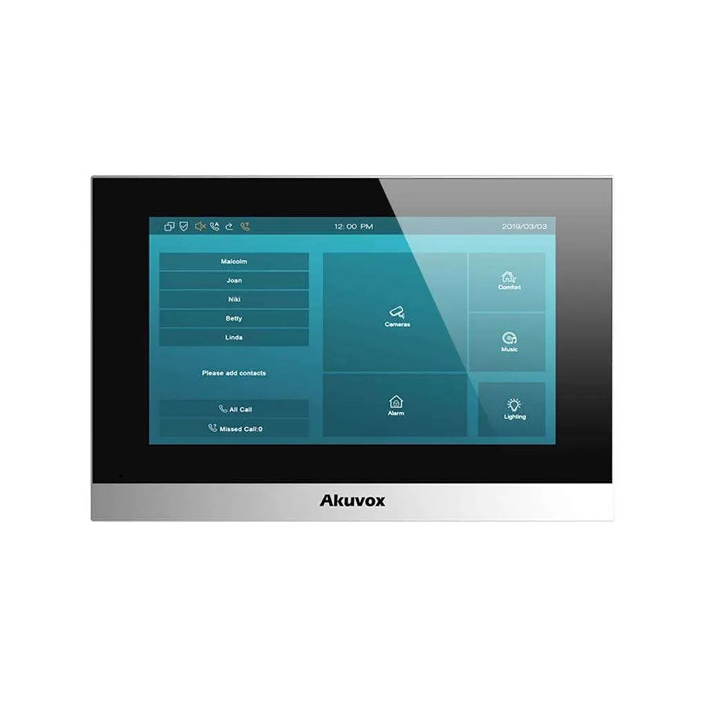 Moniteur SIP 2 fils avec écran 7'' et WIFI (version Linux), façade en plastique - SECUROTOP