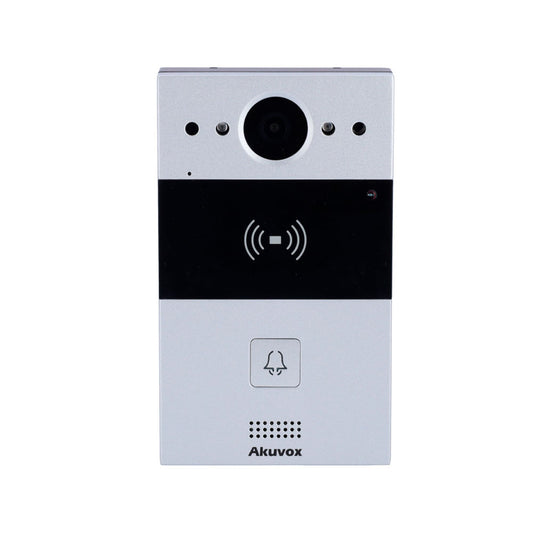 Interphone vidéo SIP compact à 1 bouton (vidéo et lecteur de carte) - SECUROTOP