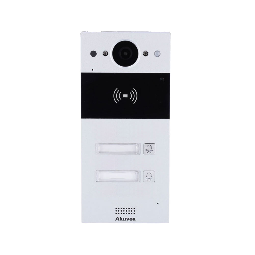 Interphone vidéo SIP compact à 2 boutons (vidéo et lecteur de carte) - SECUROTOP