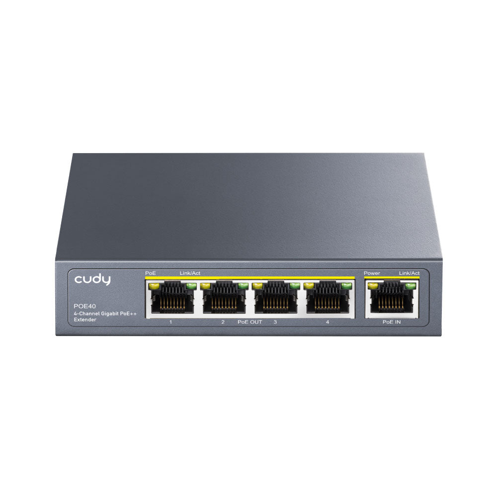 Extension Gigabit PoE++ 4 canaux - SECUROTOP