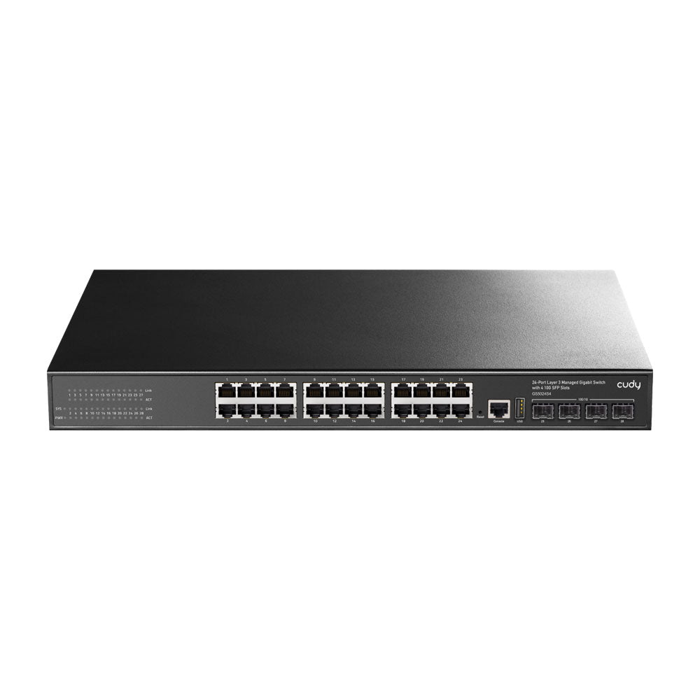 Switch Gigabit géré de couche 3 à 24 ports avec 4 emplacements SFP 10G - SECUROTOP