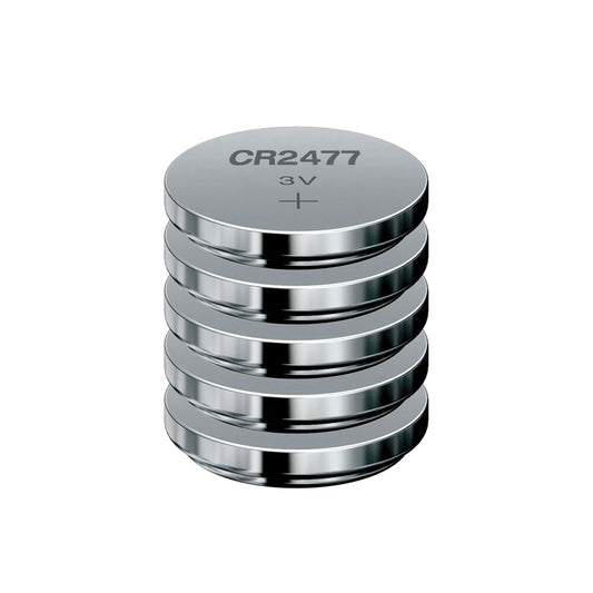 PILE AU LITIUM CR2477 3V (PACK 5 UNITÉS) - SECUROTOP