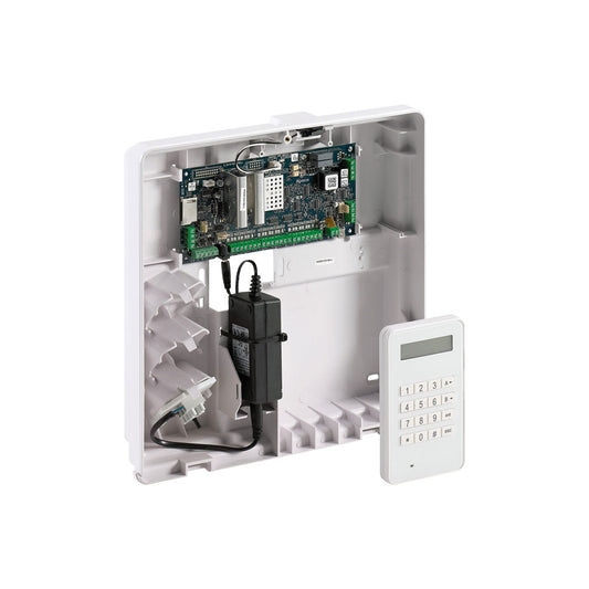 KIT CENTRAL GALAXY FLEX V3 12 À 20 ZONES. BOÎTIER PLASTIQUE MOYEN ET CLAVIER MK8. 2e ANNÉE - SECUROTOP
