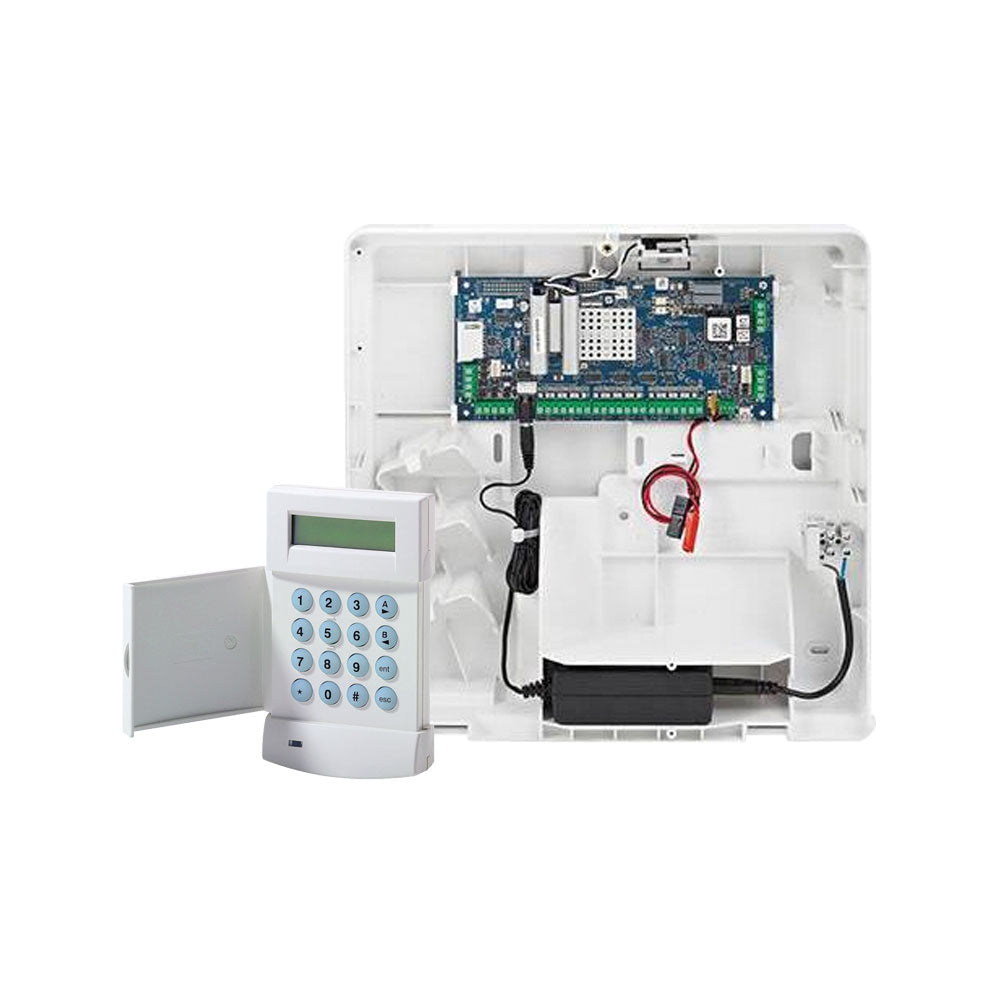 KIT CENTRAL GALAXY FLEX V3 12 À 50 ZONES. BOÎTIER PLASTIQUE MOYEN, CLAVIER MK7 ET MODULE GPRS. - SECUROTOP