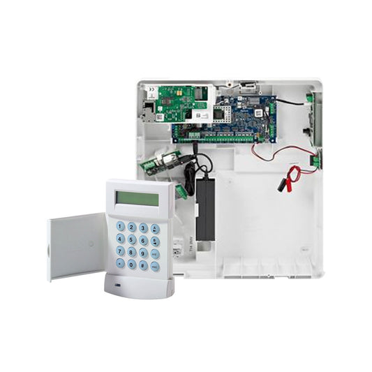 KIT GALAXY FLEX - PANNEAU DE COMMANDE GALAXY FLEX V3 12 À 50 ZONES, CLAVIER MK7 ET MODULE IP. 3ÈME ANNÉE. - SECUROTOP