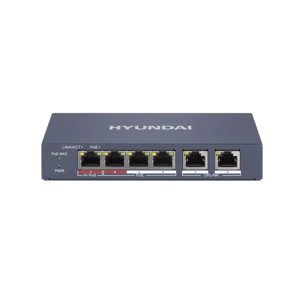 Switch intelligent Hi-PoE 4 ports PoE 100 Mbps - SECUROTOP