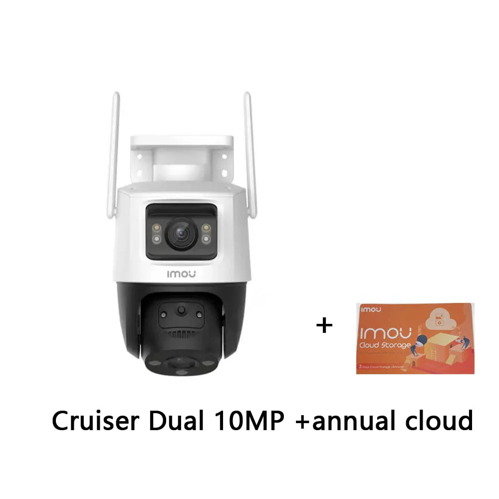 IMOU Dual Lens Outdoor Camera PT Camera Home Security IP Camera AI Human & Vehicle Detection Surveillance Camera 10 MP - SECUROTOP
