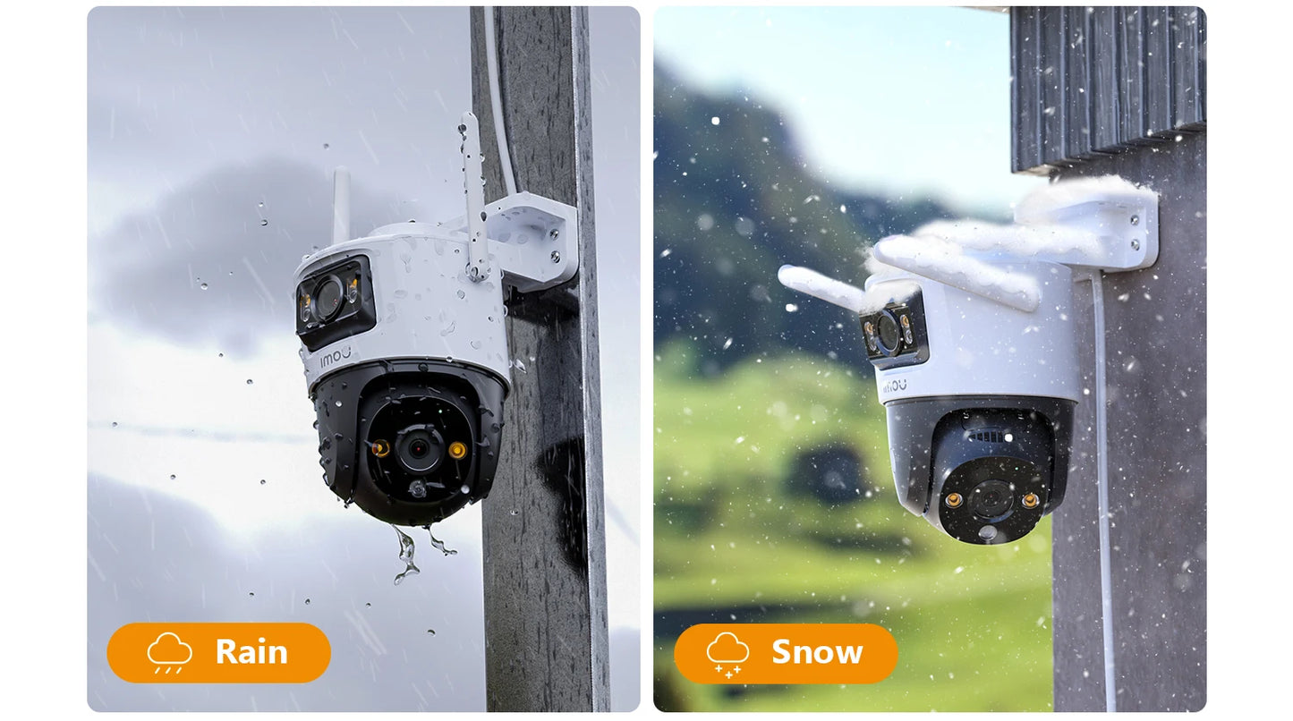 IMOU Dual Lens Outdoor Camera PT Camera Home Security IP Camera AI Human & Vehicle Detection Surveillance Camera 10 MP - SECUROTOP