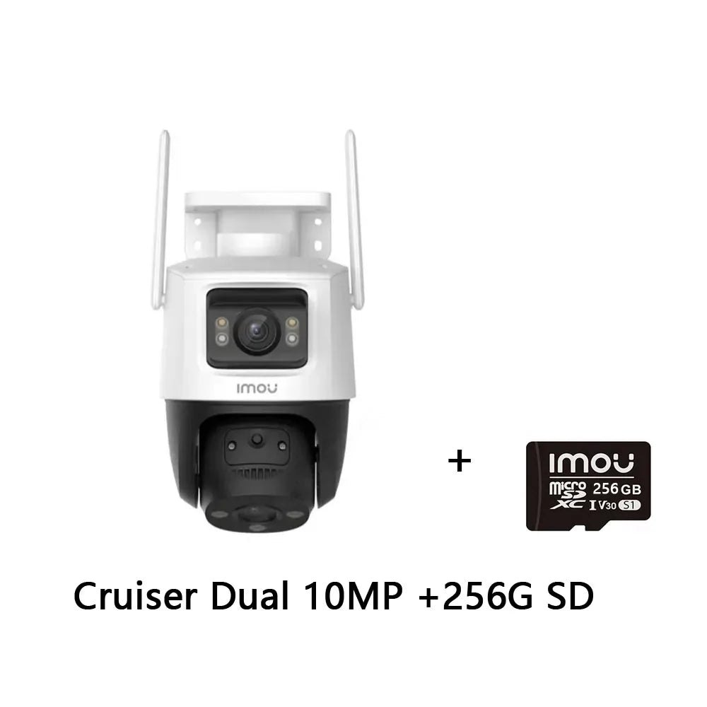 IMOU Dual Lens Outdoor Camera PT Camera Home Security IP Camera AI Human & Vehicle Detection Surveillance Camera 10 MP - SECUROTOP