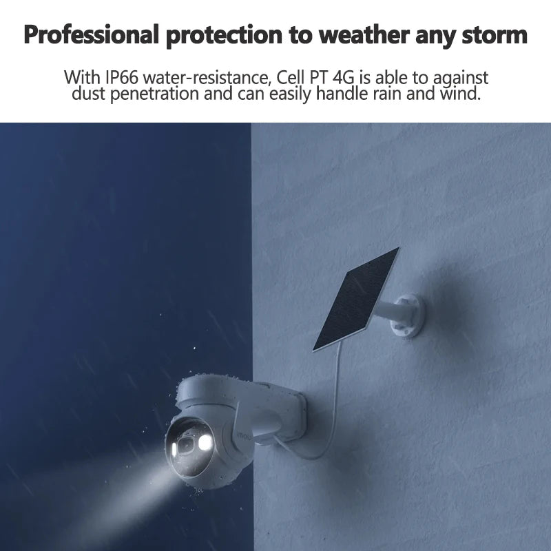IMOU Cell PT 4G With Solar Panel 3MP Camera 15000mAh Battery Auto Tracking 4G LTE Network Two-way Talk Home Security Camera - SECUROTOP