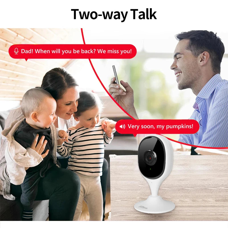 Dahua C5A 5MP Indoor Wifi Camera Smart Home 3K Baby Monitor Human & Pet Detection Two-way Talk Abnormal Sound Alarm Cube A1 Cam - SECUROTOP