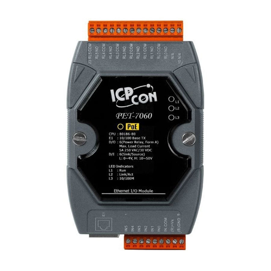 Module IP POE 6 entrées / 6 sorties relais - SECUROTOP