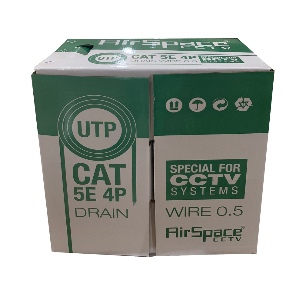 Câble bobine-305 m-UTP-Catégorie 5E-Conducteur 24AWG flexible-Gris-Sans halogène - SECUROTOP