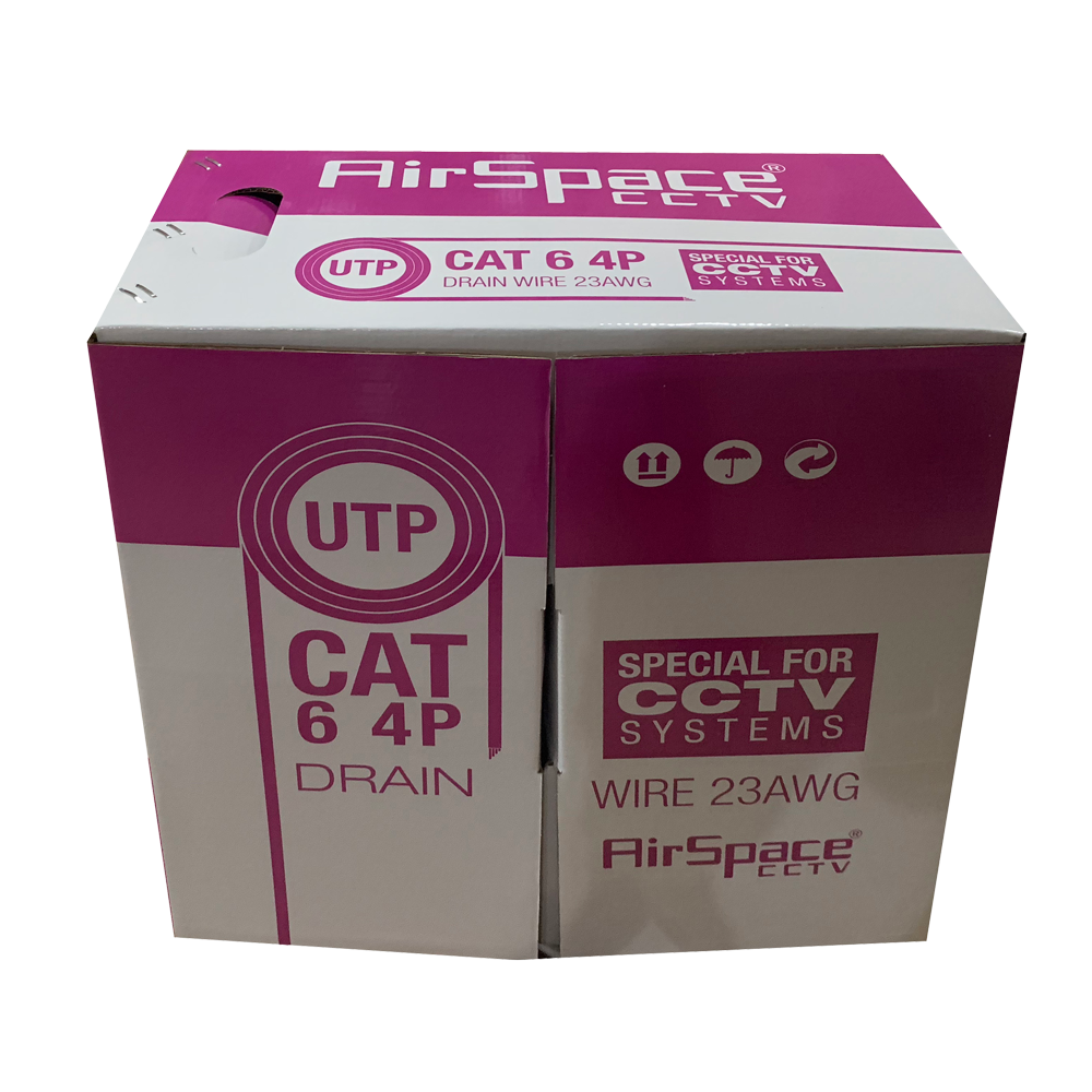 Bobine de câble- 305 m-UTP- Catégorie 6-Conducteur 23AWG rigide-Gris-Sans halogène,ignifuge - SECUROTOP