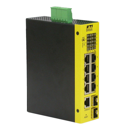Industriel géré. Commutateurs Ethernet Gigabit à 10 ports avec 2 emplacements SFP double vitesse et 4 ports PoE PSE - SECUROTOP
