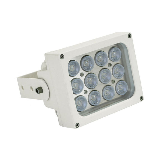 FOCUS INFRAROUGE 150MTS-60º. 12LED. AC220V.28W.IP66 ÉTANCHE. BLANC - SECUROTOP