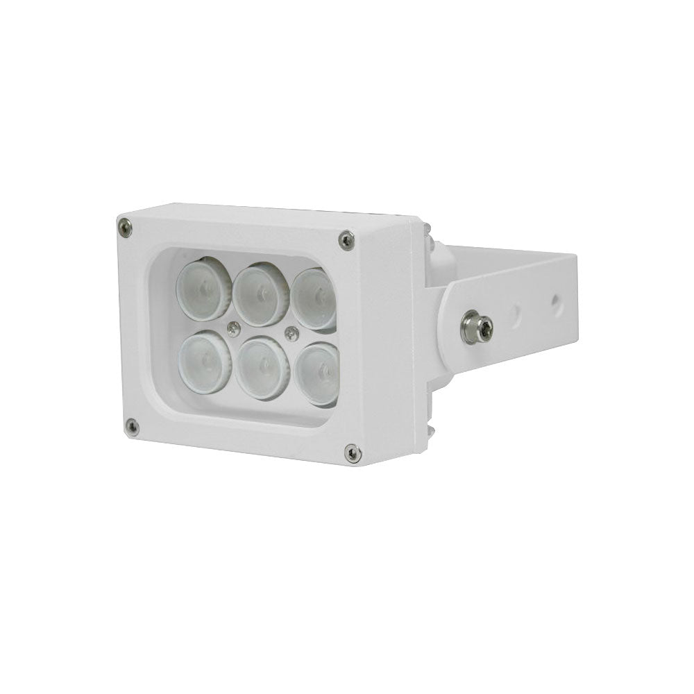 PROJECTEUR D'ÉCLAIRAGE À LUMIÈRE BLANCHE 60MTS-45º.6LEDS.AC220V.11W.SUPPORT INCL. BLANC - SECUROTOP