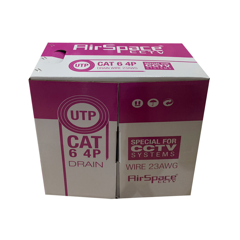 Câble Lan Cat6 UTP 305m/boîte,PE,noir,pour extérieur. ACC 0,57 mm - SECUROTOP