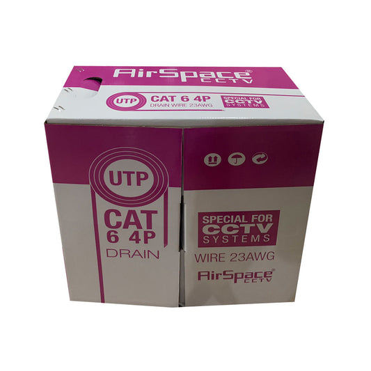 Câble Lan Cat6 UTP 305m/boîte,PE,noir,pour extérieur. ACC 0,57 mm - SECUROTOP