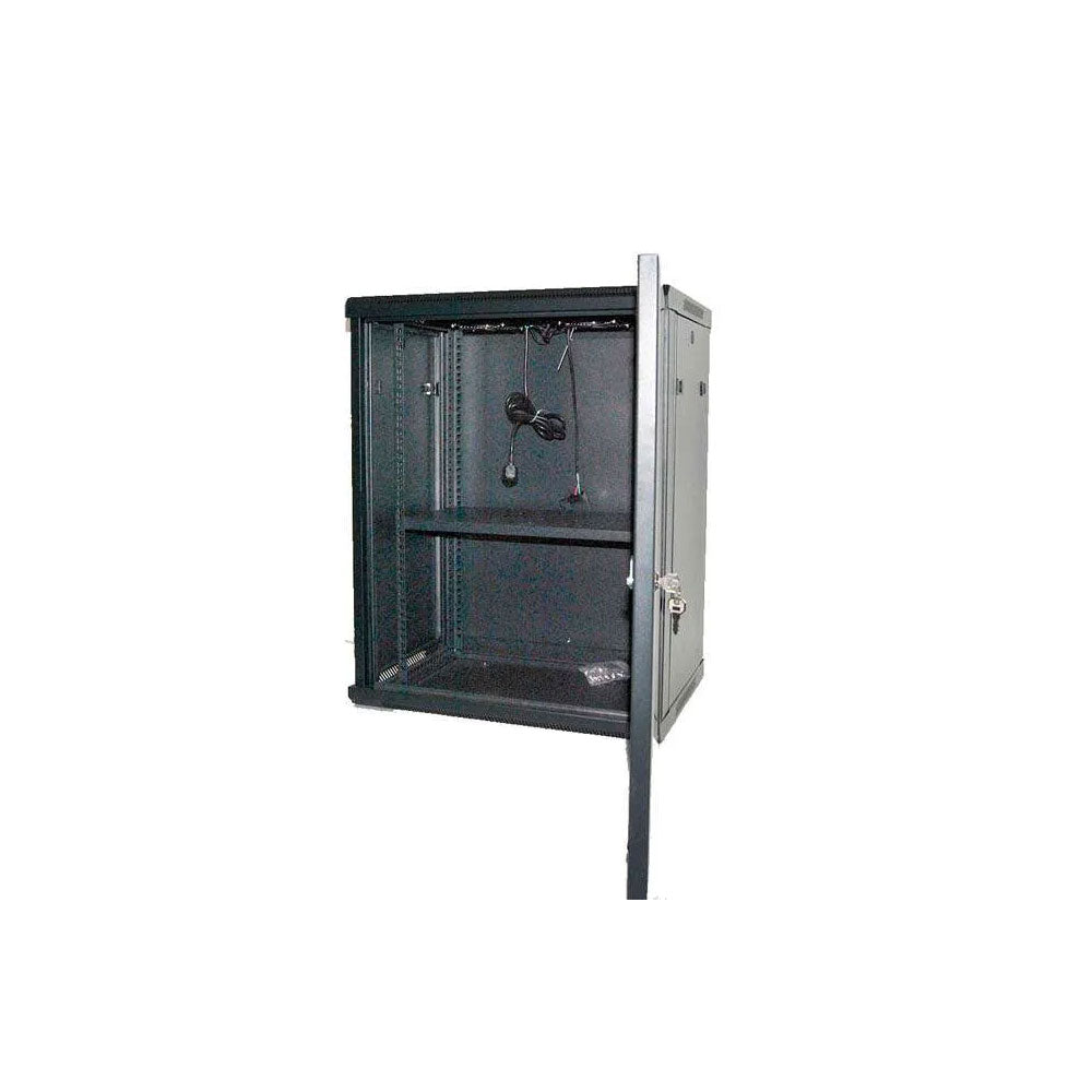 ARMOIRE RACK 12U 60X60 DEMONTEE AVEC THERMOSTAT 2 VENTILATEURS 1 PLATEAU - SECUROTOP
