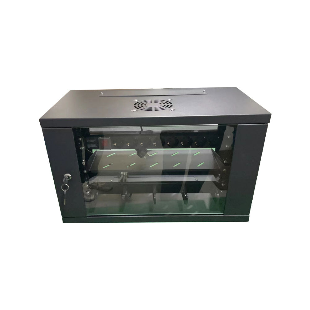 Armoire murale 600*300*6U, avec 1*ventilateur, 1*étagère, 1*PDU 8 ports, 1*gestionnaire de câbles, 19'''' - SECUROTOP