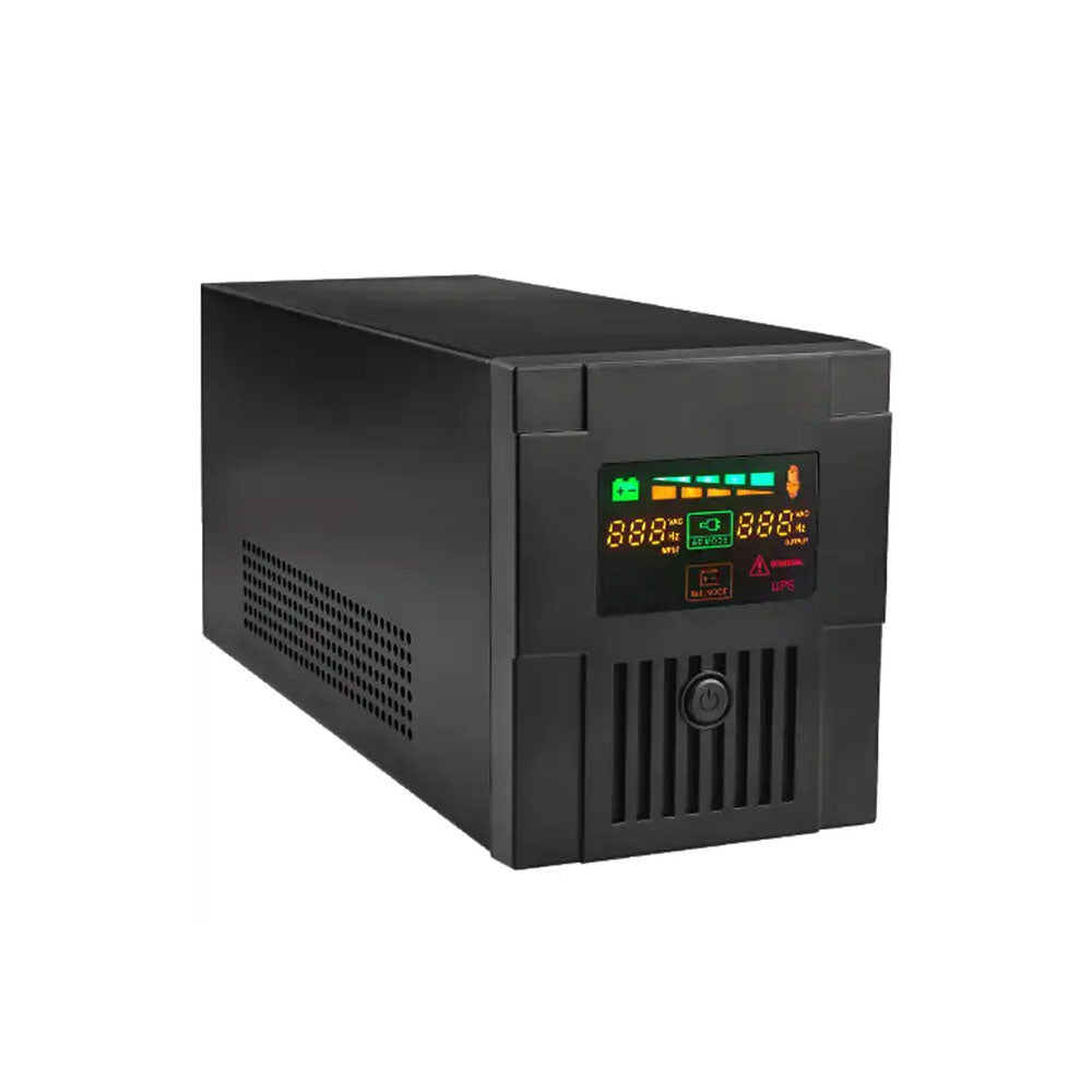 "1500VA/900W, 12V/9Ah*2, lumière LCD230VAC, 50HZ" - SECUROTOP