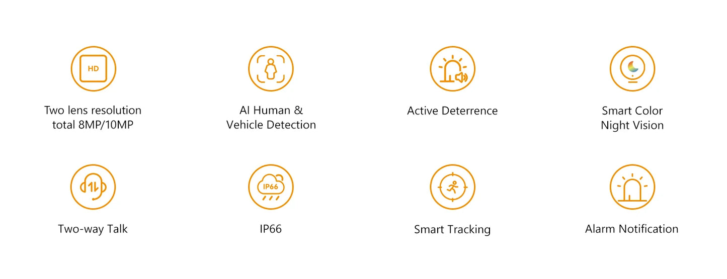 IMOU Dual Lens Outdoor Camera PT Camera Home Security IP Camera AI Human & Vehicle Detection Surveillance Camera 10 MP - SECUROTOP
