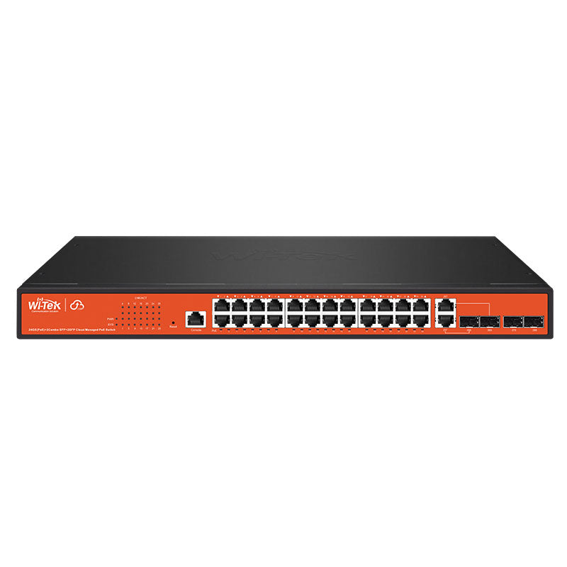 Commutateur PoE 24GE+4Combo SFP Full Giga 802.3af/at avec 24 ports PoE - SECUROTOP