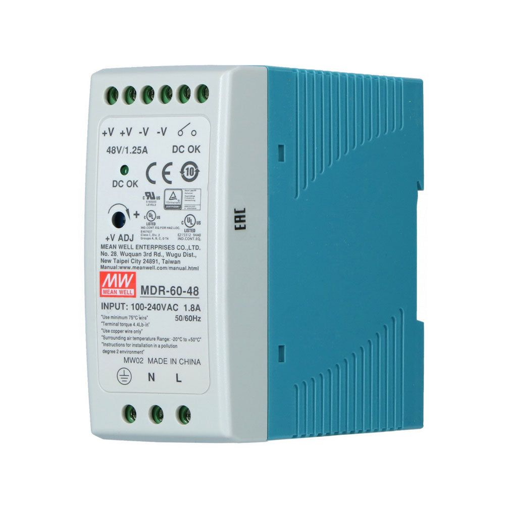 Alimentation industrielle sur rail DIN à sortie unique 60 W - SECUROTOP