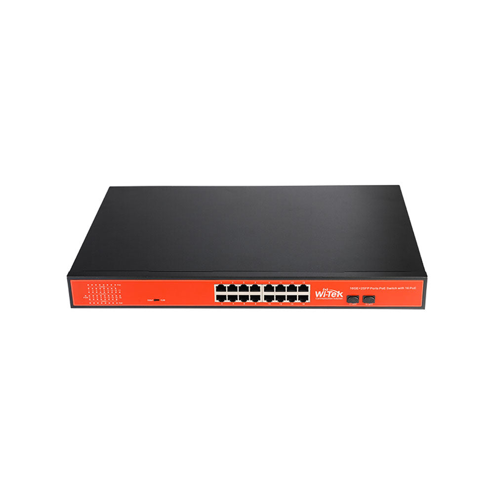 Liaison montante 16GE+2SFP Commutateur PoE Full Giga 802 3a/at avec 16 ports PoE - SECUROTOP