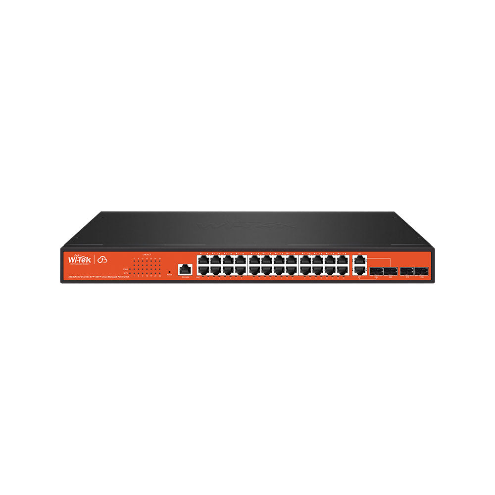 24GE+2Combo SFP+2SFP Full Giga 802.3af/at Cloud L2 Ma - SECUROTOP