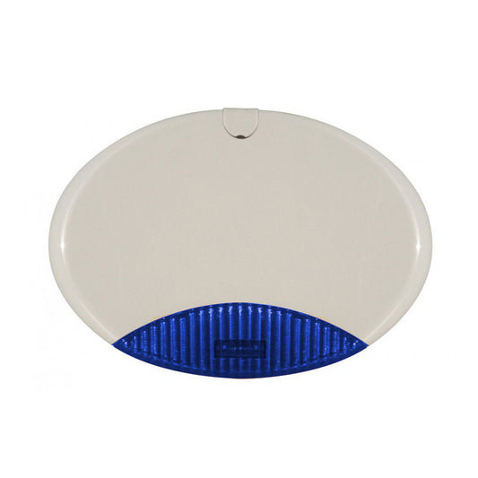 Sirène extérieure auto-alimentée/auxiliaire. Flash bleu Puissance 99dB à 1m. 2e année. - SECUROTOP