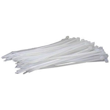 ATTACHES DE CÂBLE EN NYLON AUTO-VERROUILLABLES-COULEUR BLANCHE/100PCS/SAC - SECUROTOP