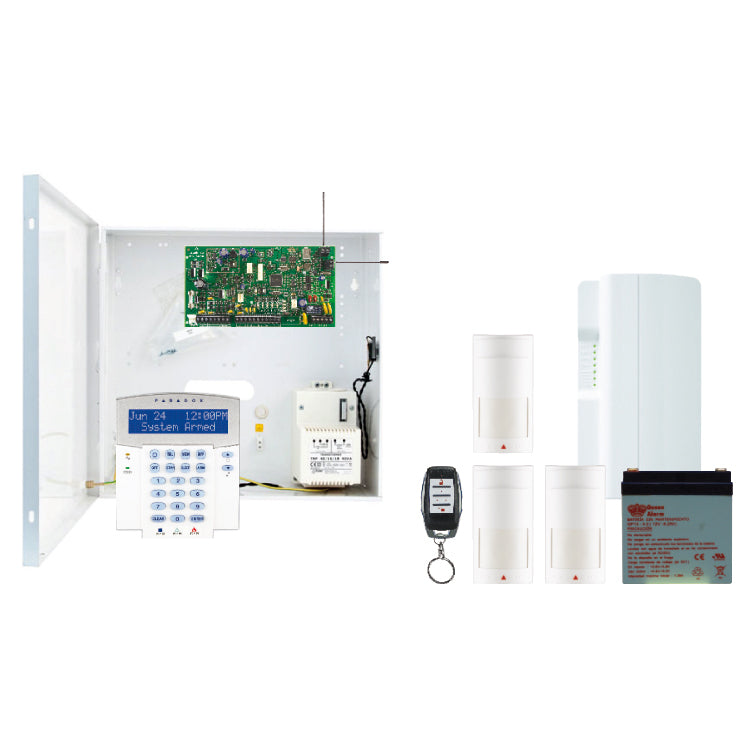 KIT B : MAGELLAN HYBRIDE 32 ZONES + CLAVIER LCD BLEU + GSM - SECUROTOP