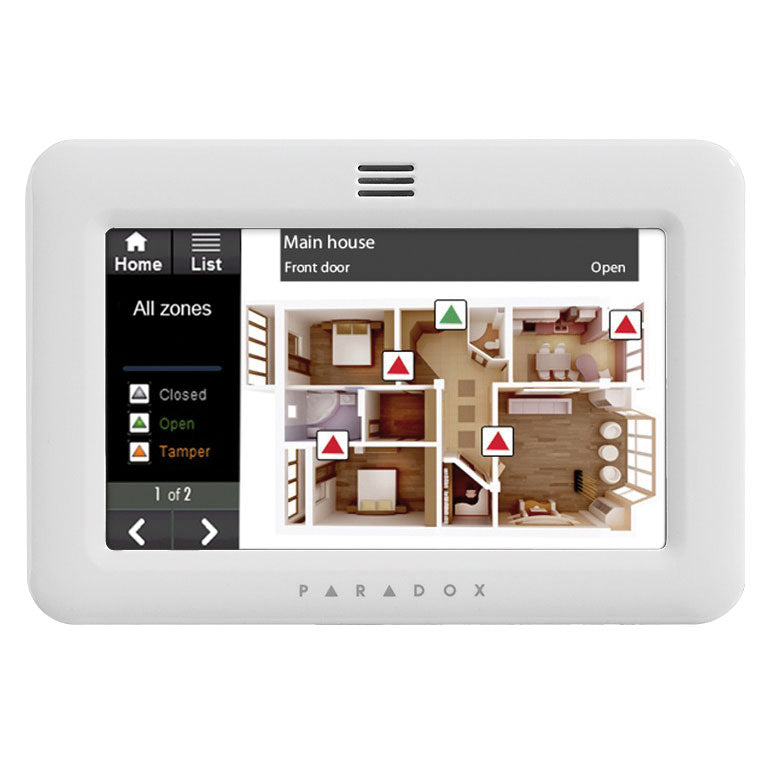 CLAVIER TACTILE 5'' AVEC CAPTEUR DE TEMP ET D'HUMIDITE.GRADE 3.WHITE.MAP'' LICENCE - SECUROTOP