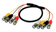 CONNECTEURS DE CÂBLES 4 BNC À 4 BNC.200 CM - SECUROTOP