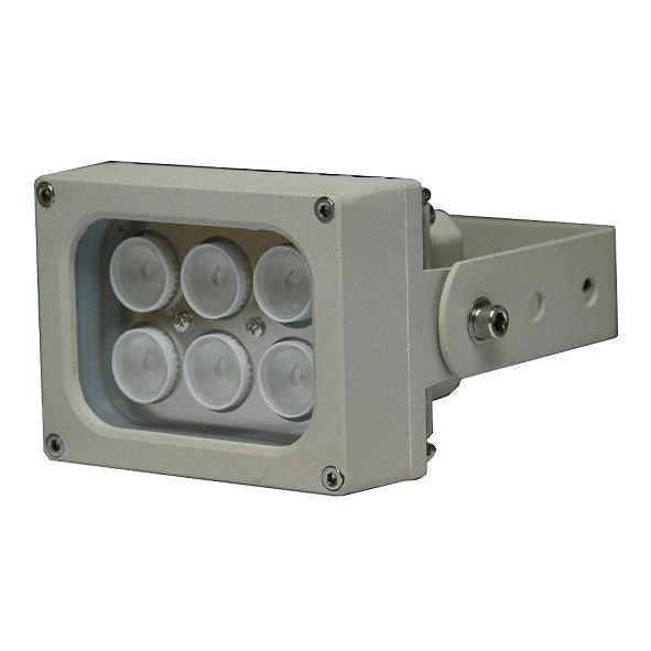 PROJECTEUR D'ÉCLAIRAGE À LUMIÈRE BLANCHE 60MTS-45º.6LEDS.AC220V.11W.SUPPORT INCL. - SECUROTOP
