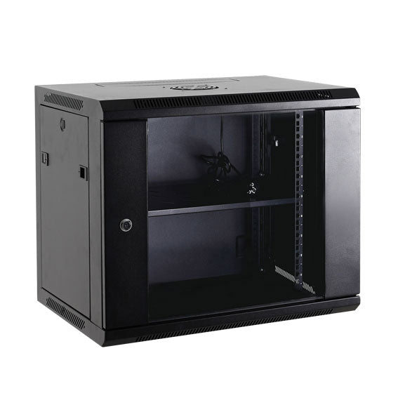 ARMOIRE RACK 19''-9U. SUPPORT MURAL.100.IP20.INC 1*VENT.600MM. NOIR'' - SECUROTOP