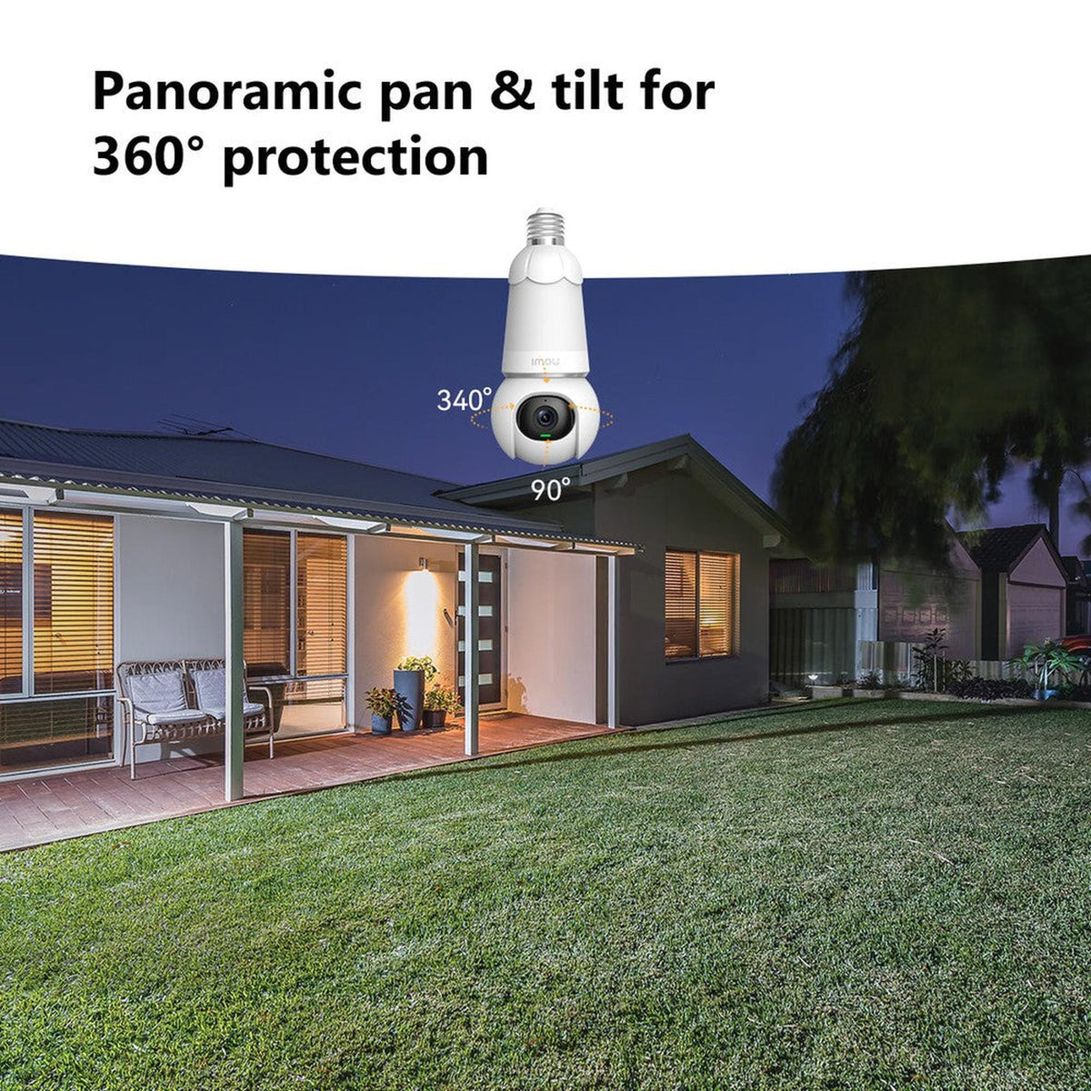 Imou Ampoule 3MP Caméra Intérieure Wi-Fi Rotative