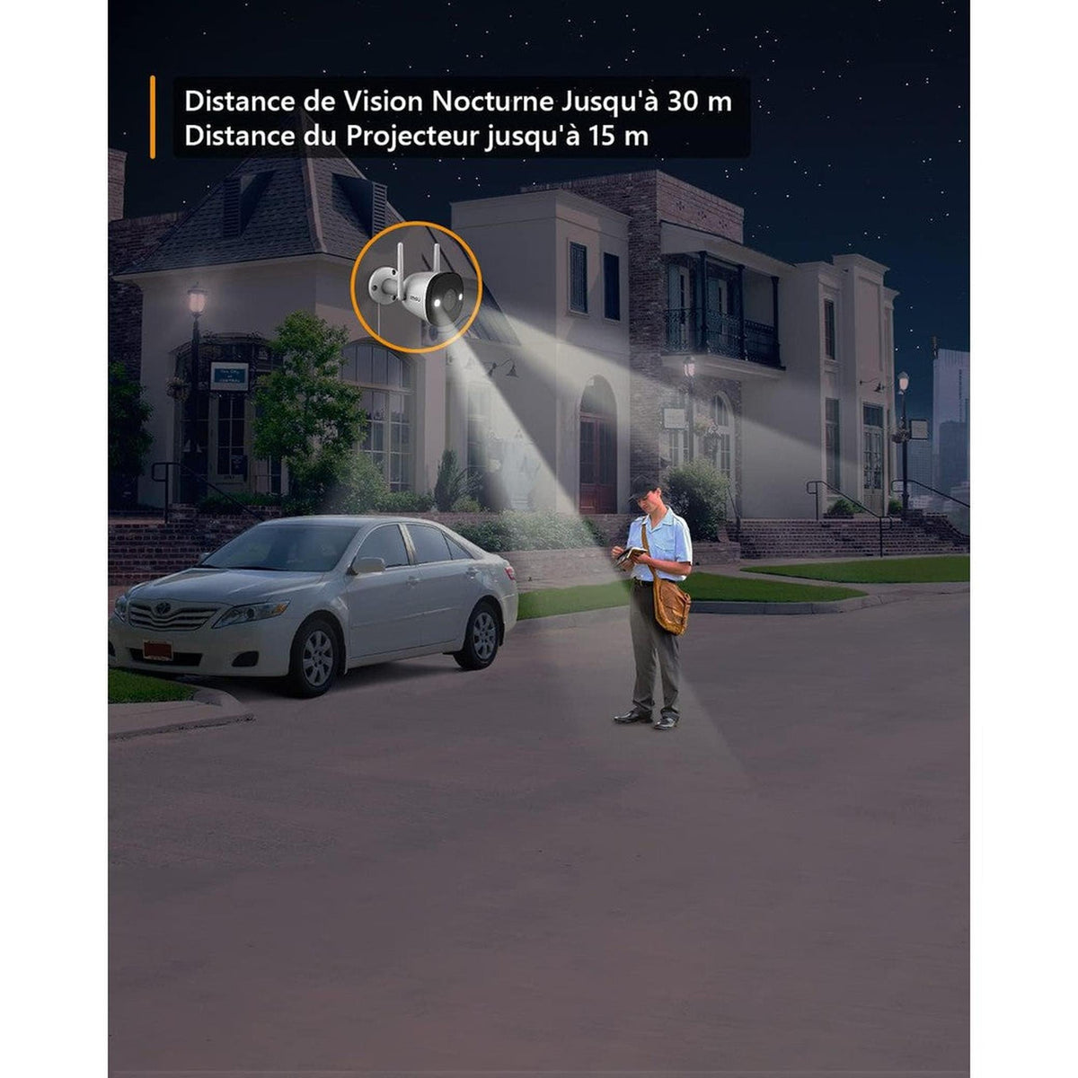 Imou Bullet 3 Caméra Extérieure Wi-Fi Spot LED