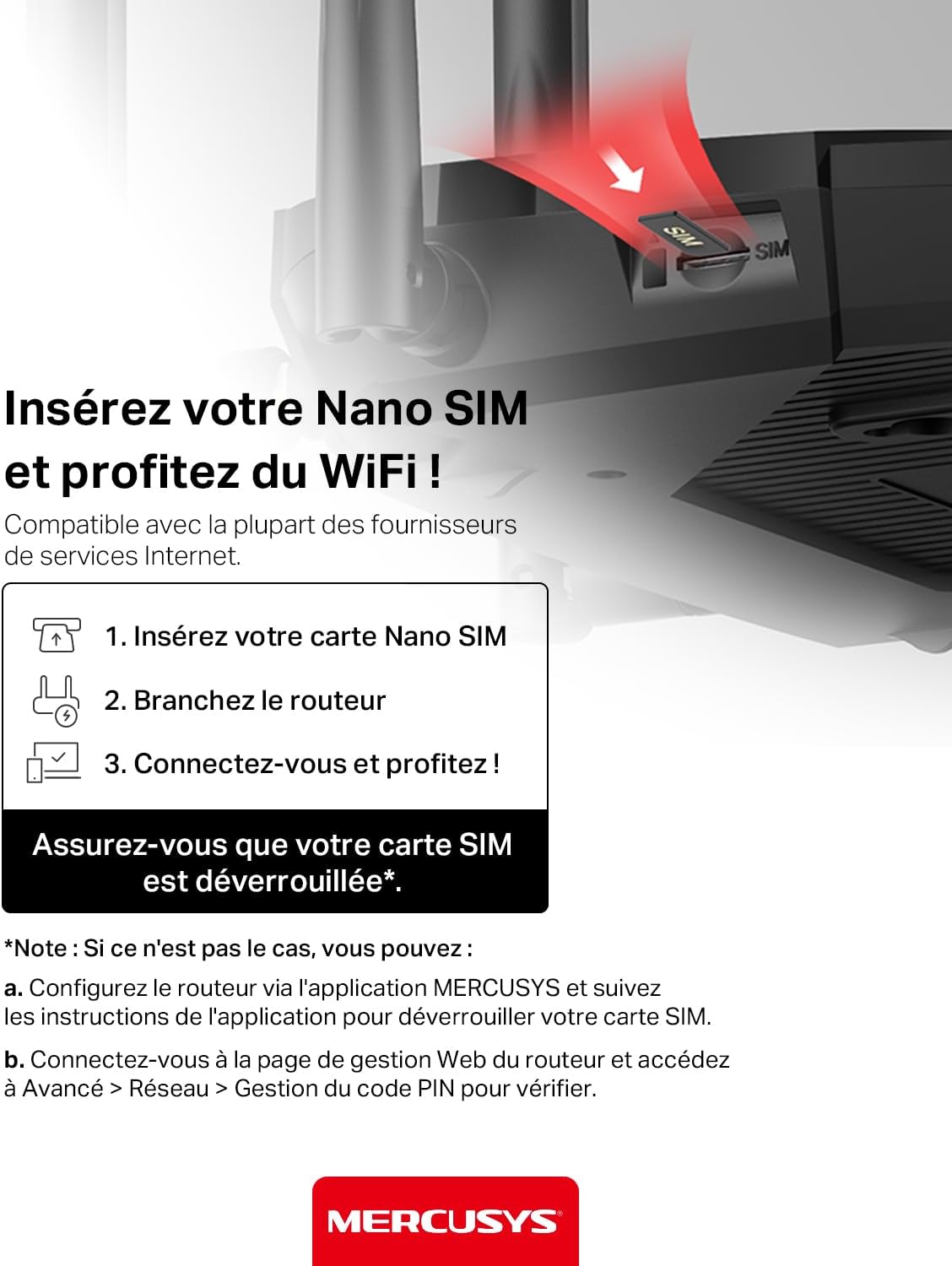 MERCUSYS MB235-4G Routeur Wi-Fi AC1200