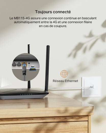 MERCUSYS MB115-4G Routeur 4G LTE Wi-Fi N300