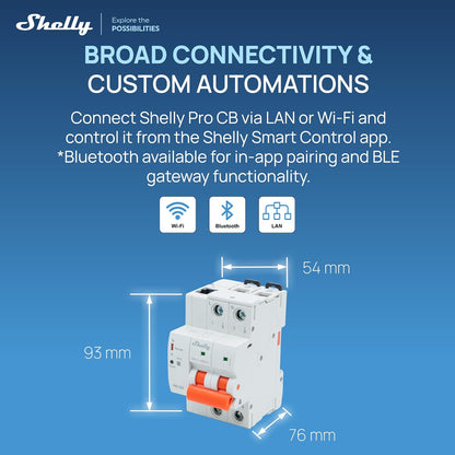 Shelly Pro Disjoncteur Modulaire Intelligent Wi-Fi