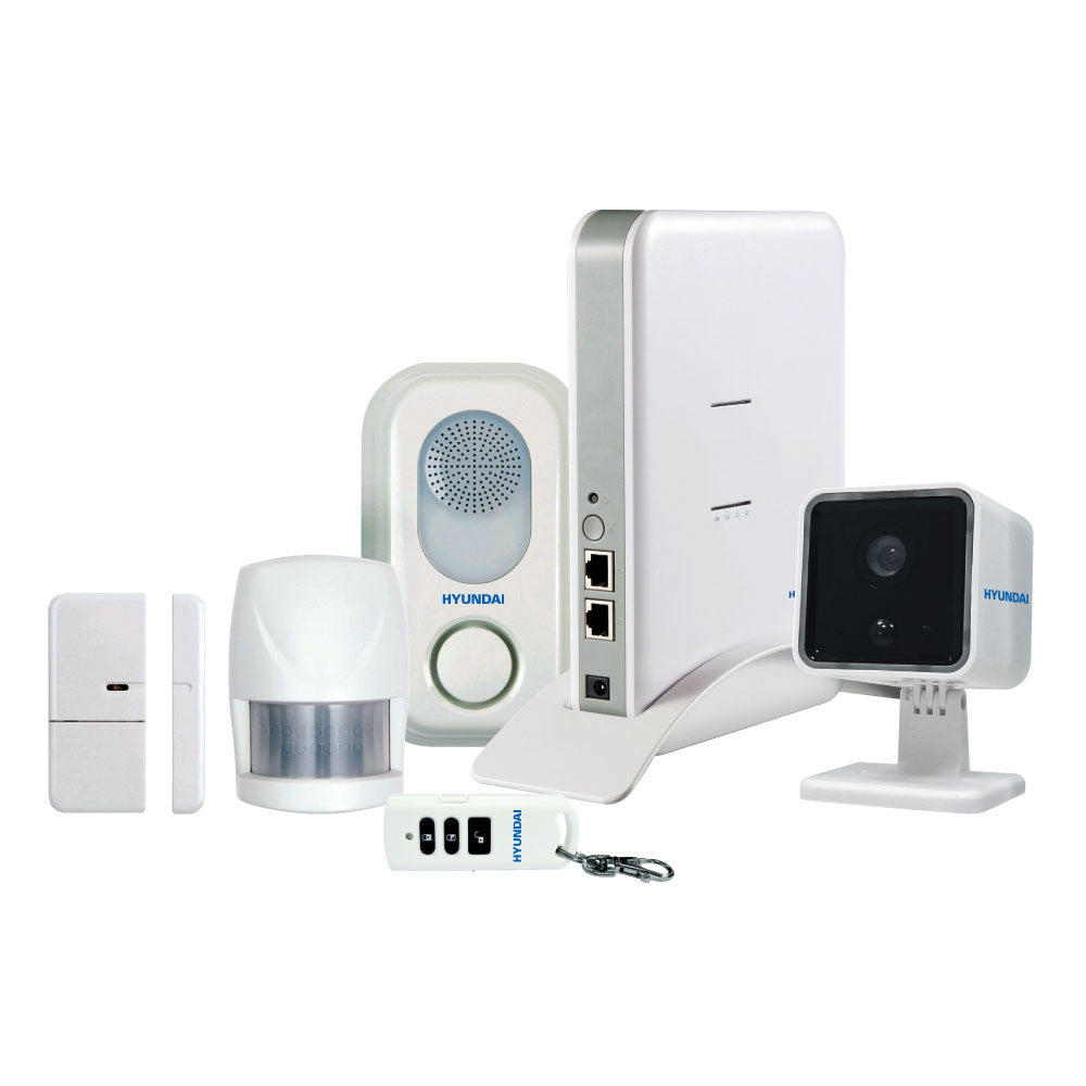KIT D'ALARME HYUNDAI CENT+PIR+PIRCAM+KF+MC+SIRÈNE 868MHZ - SECUROTOP