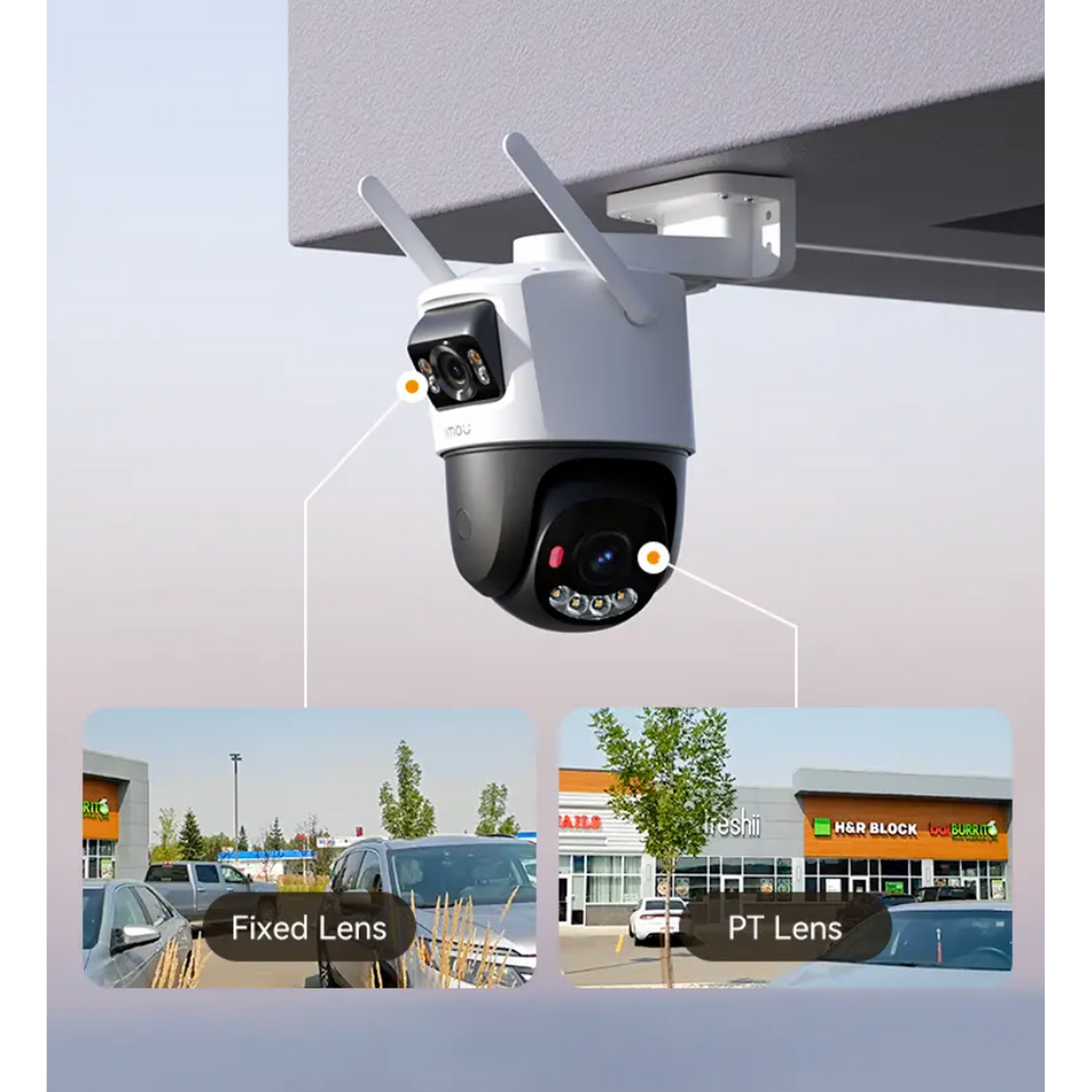 Imou Cruiser Dual 2 Pro 8MP Caméra Extérieure Wi-Fi Rotative
