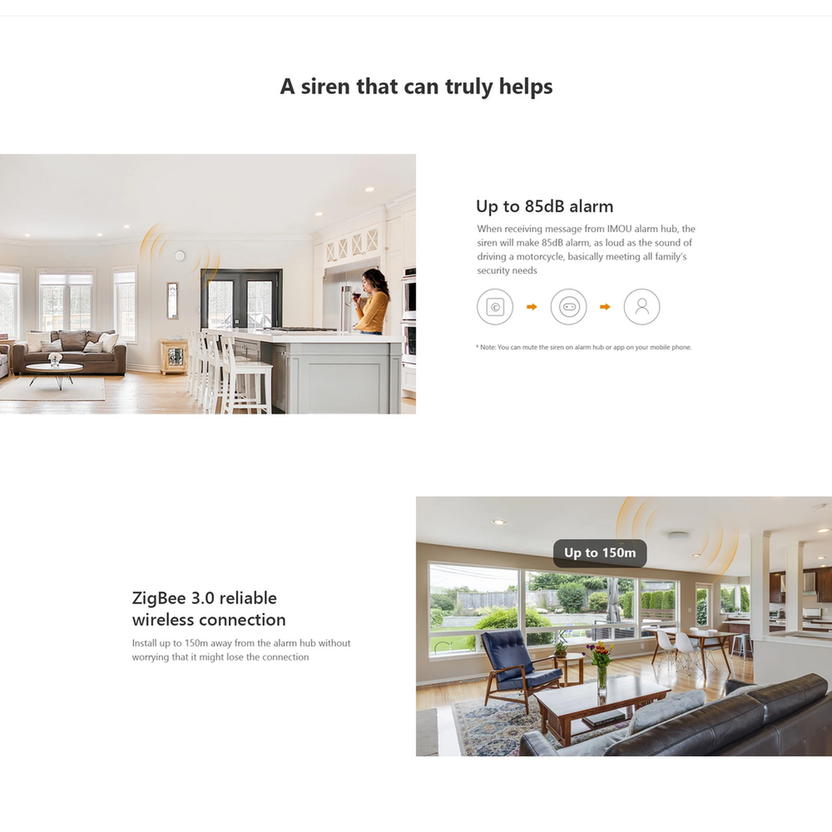 Imou Sirène Connectée Sans Fil ZigBee