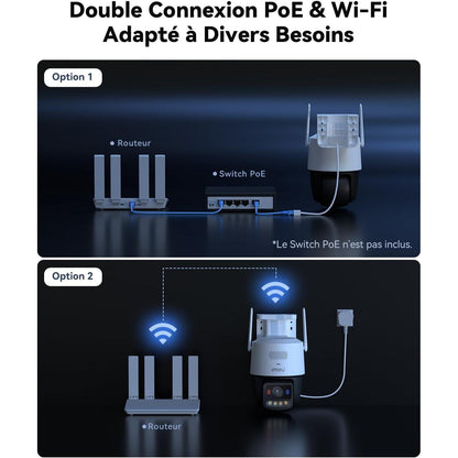 Imou Titan 6MP Caméra Extérieure Wi-Fi PoE Zoom 8X