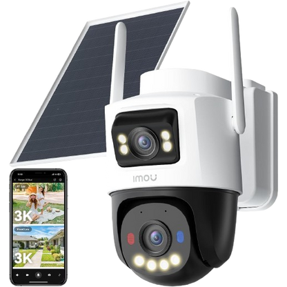 Imou AOV Dual Caméra de Surveillance Extérieure 4G Wi-Fi Solaire